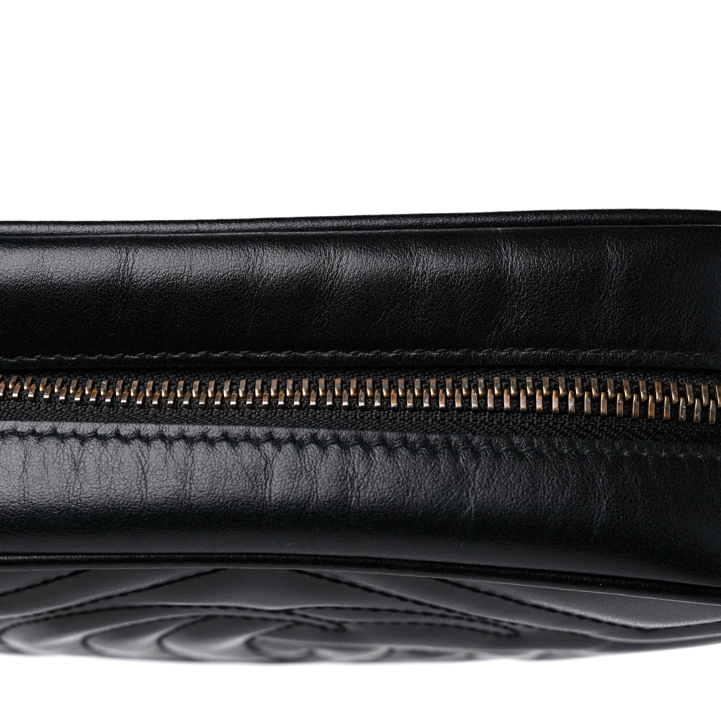 Calfskin Matelasse Mini GG Marmont Chain Shoulder Bag Black