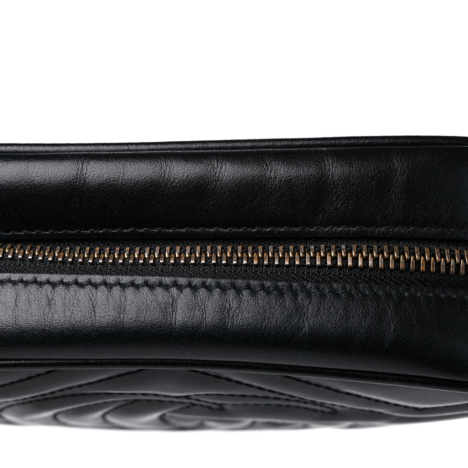 Gucci Calfskin Matelasse Mini GG Marmont Chain Shoulder Bag Black 13 of 13