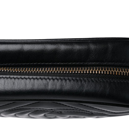 Gucci Calfskin Matelasse Mini GG Marmont Chain Shoulder Bag Black 13 of 13