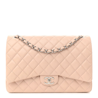 Chanel Caviar Quilted Maxi Double Flap Beige 1 of 10
