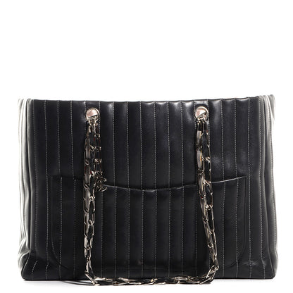 Chanel Lambskin Vertical Quilted Large Mademoiselle Tote Black 1 of 7