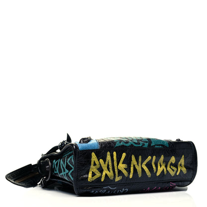 Balenciaga Agneau Arena Graffiti All Over Classic Hardware Mini City Black Multicolor 4 of 9