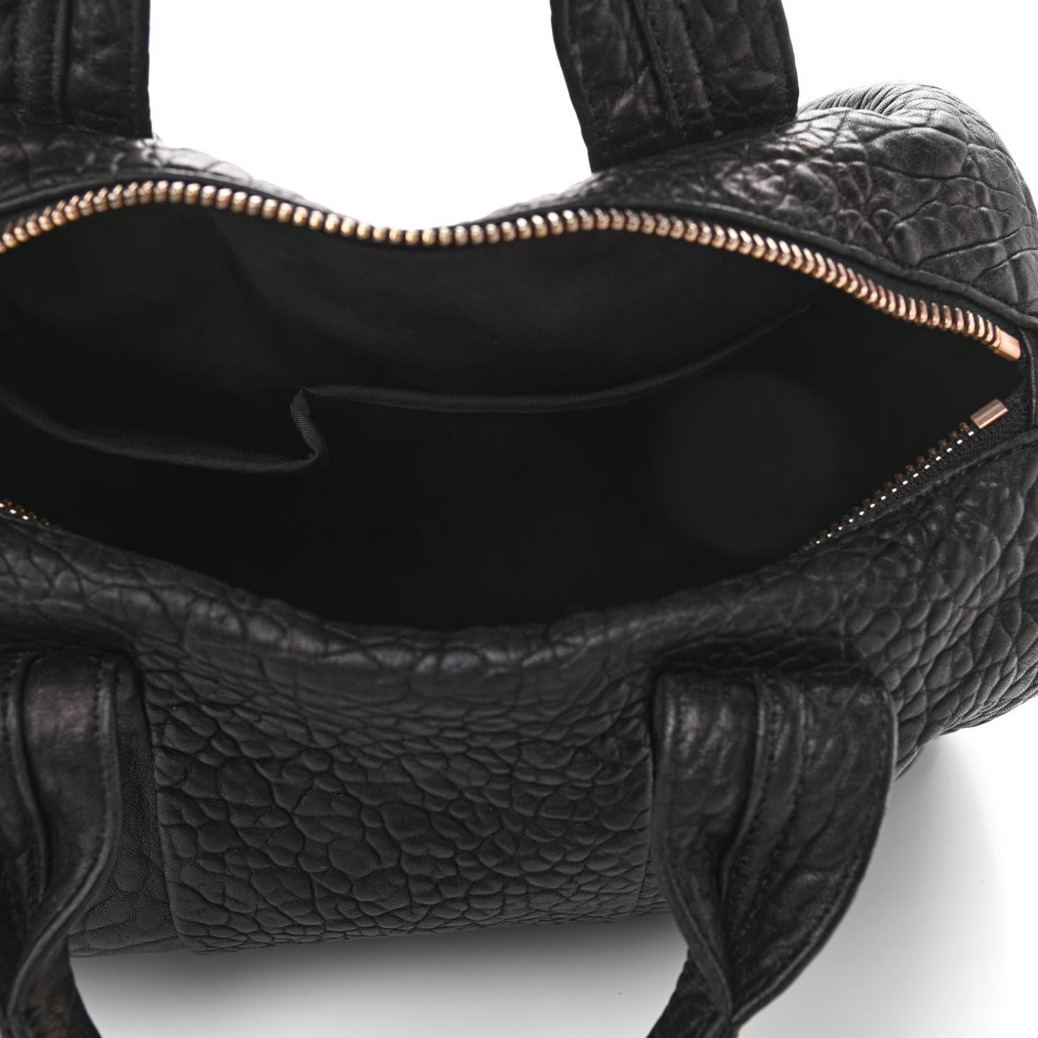 Alexander Wang Pebbled Lambskin Rocco Black Rose Gold Hardware 5 of 11