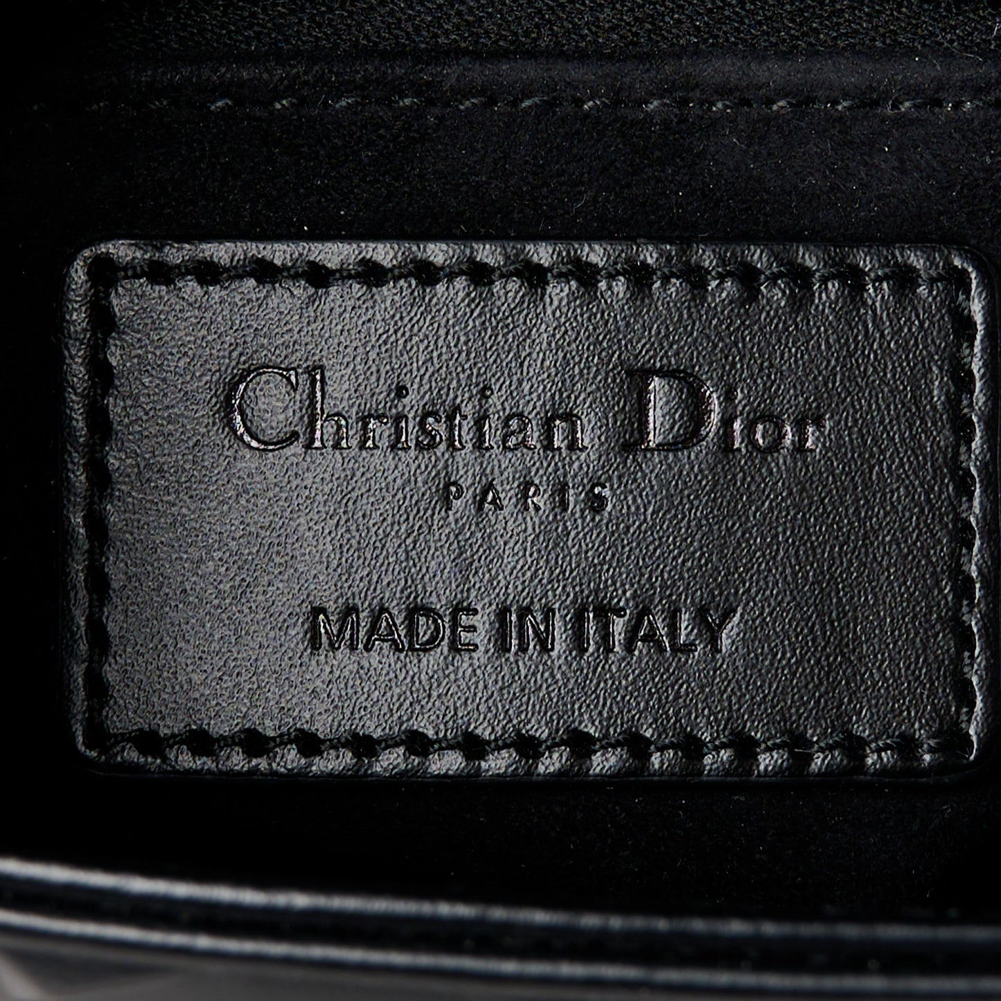 Calfskin Cannage Diamond Small My ABCDior Lady Dior Black