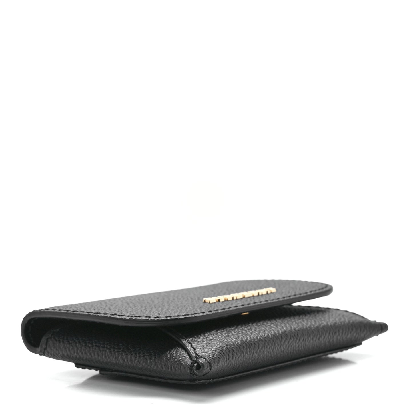 Soft Grain Calfskin Haymarket Check Mayfield Card Case Black