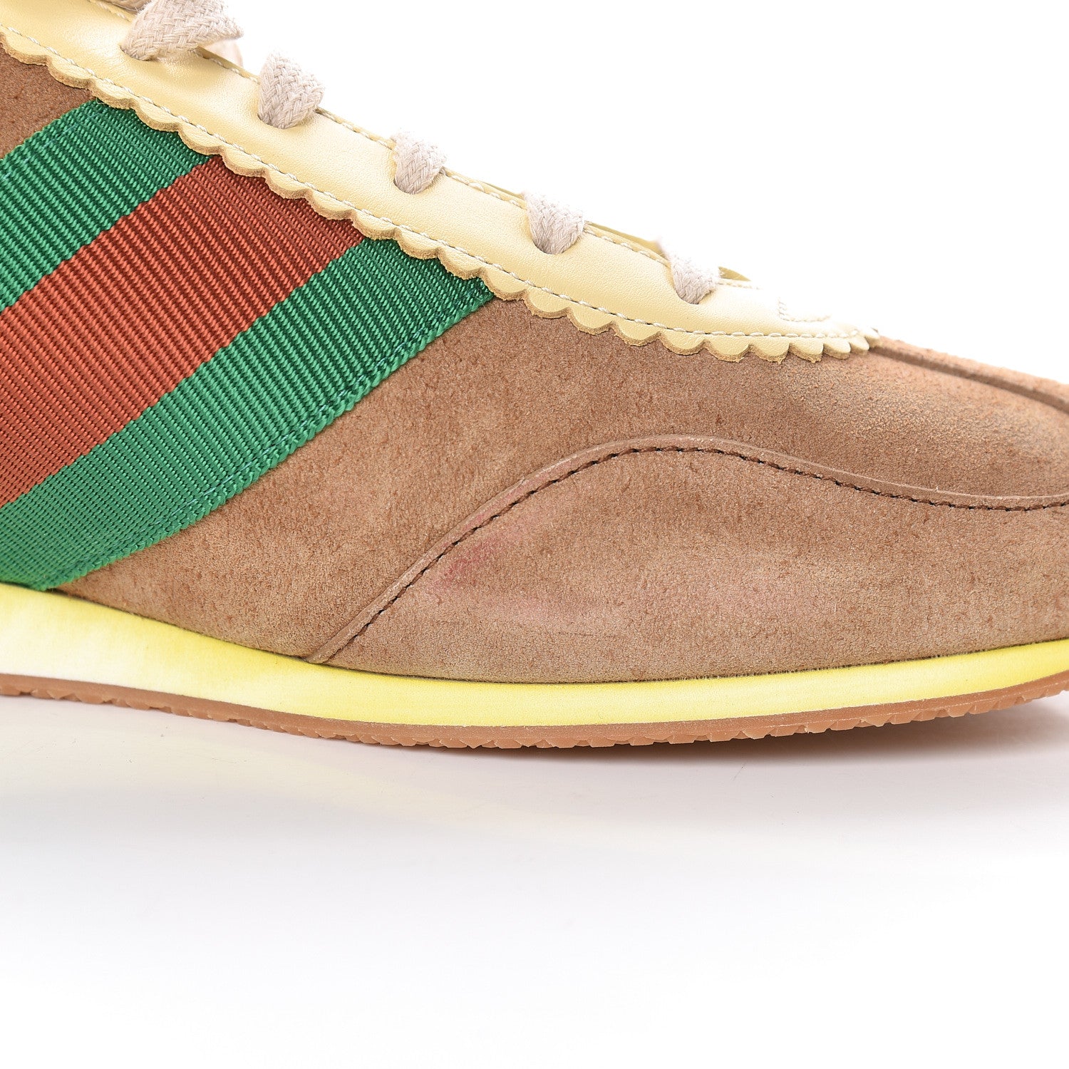 Gucci Suede Web Womens Rocket Sneakers 41 Nocciola Burro 13 of 17