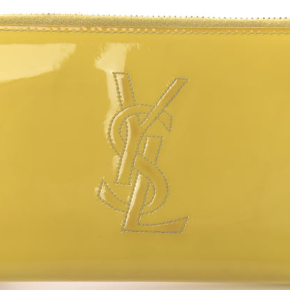 Saint Laurent Patent Calfskin Belle De Jour Zip Around Wallet Yellow 11 of 17