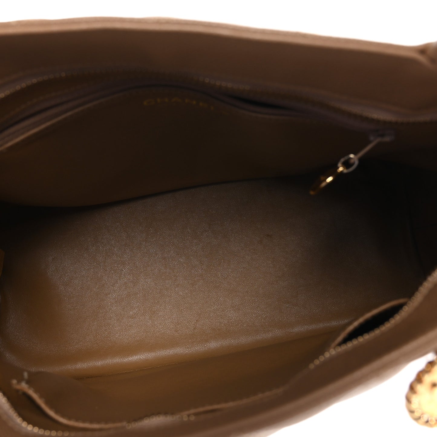 Caviar Quilted Medallion Tote Beige