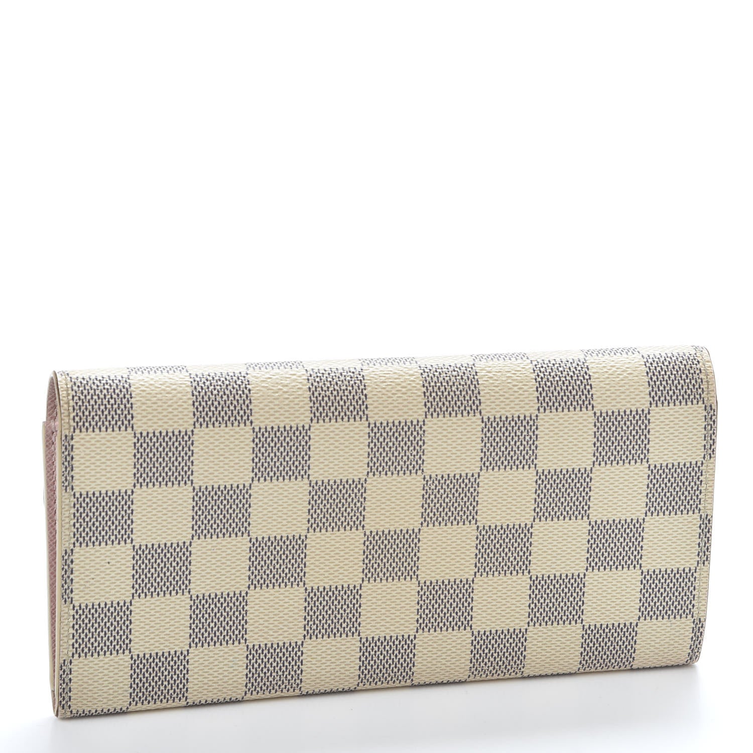 Louis Vuitton Damier Azur Emilie Wallet Rose Ballerine 2 of 11
