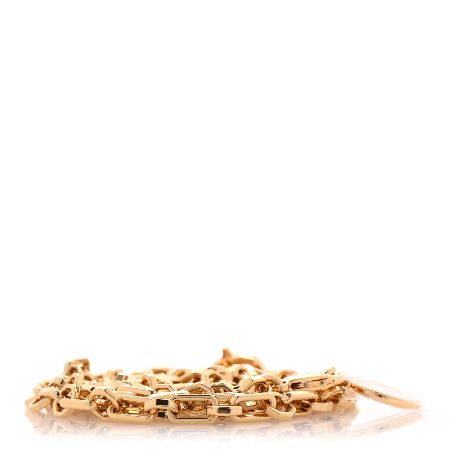 Metal Micro Dauphine Chain Shoulder Strap Gold