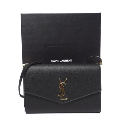 Saint Laurent Grain De Poudre Mini Uptown Crossbody Bag Black 10 of 10