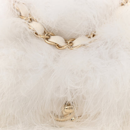 Chanel Feathers Lambskin Quilted Flap White 10 of 11