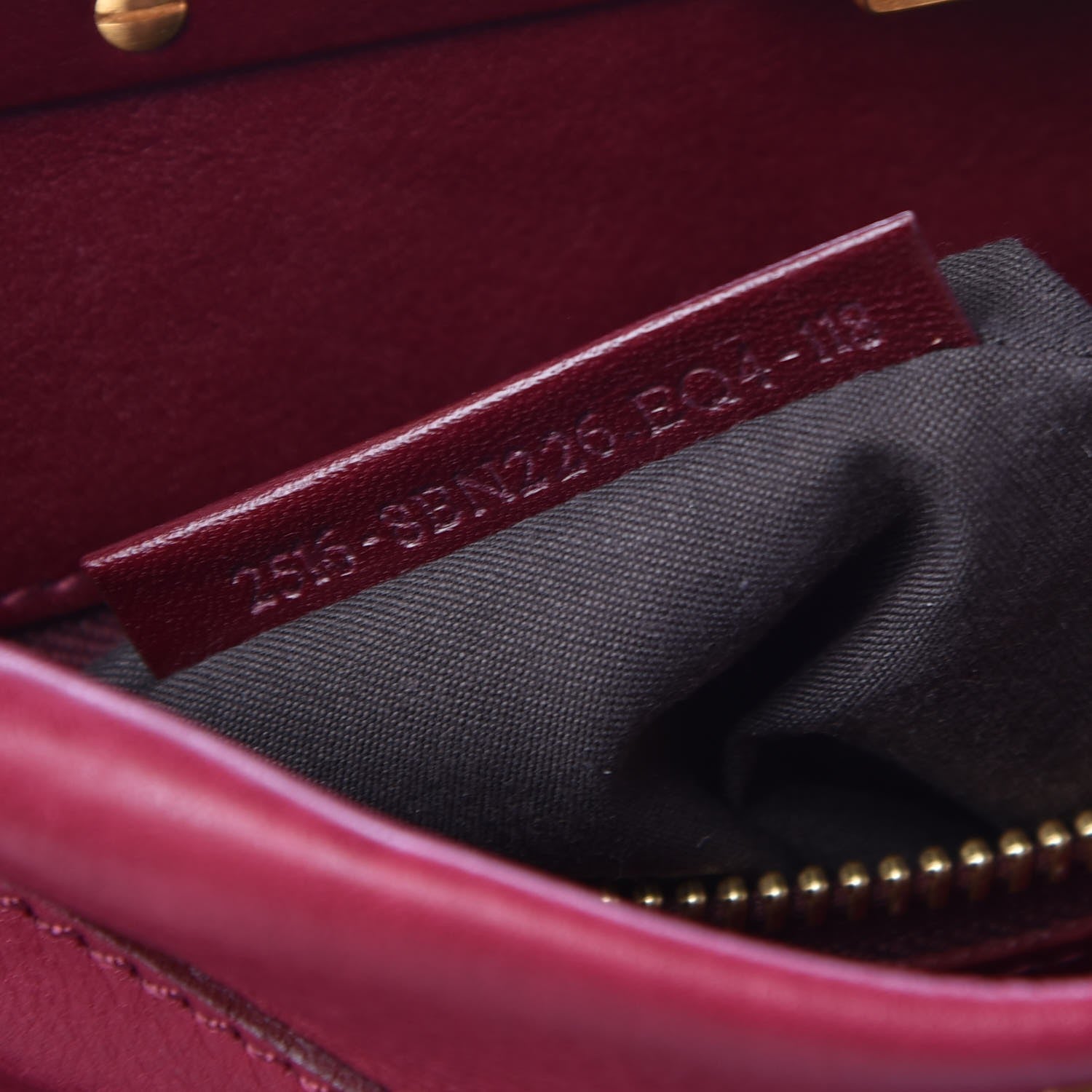 Fendi Vitello Saddle Medium Peekaboo Iconic Satchel Melograno Ciliegia 9 of 11