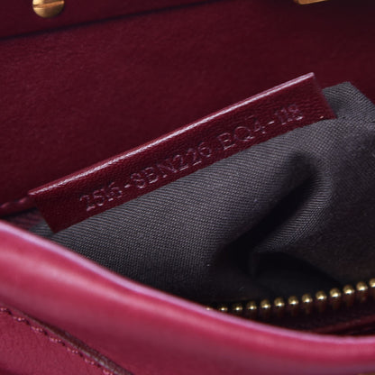 Fendi Vitello Saddle Medium Peekaboo Iconic Satchel Melograno Ciliegia 9 of 11
