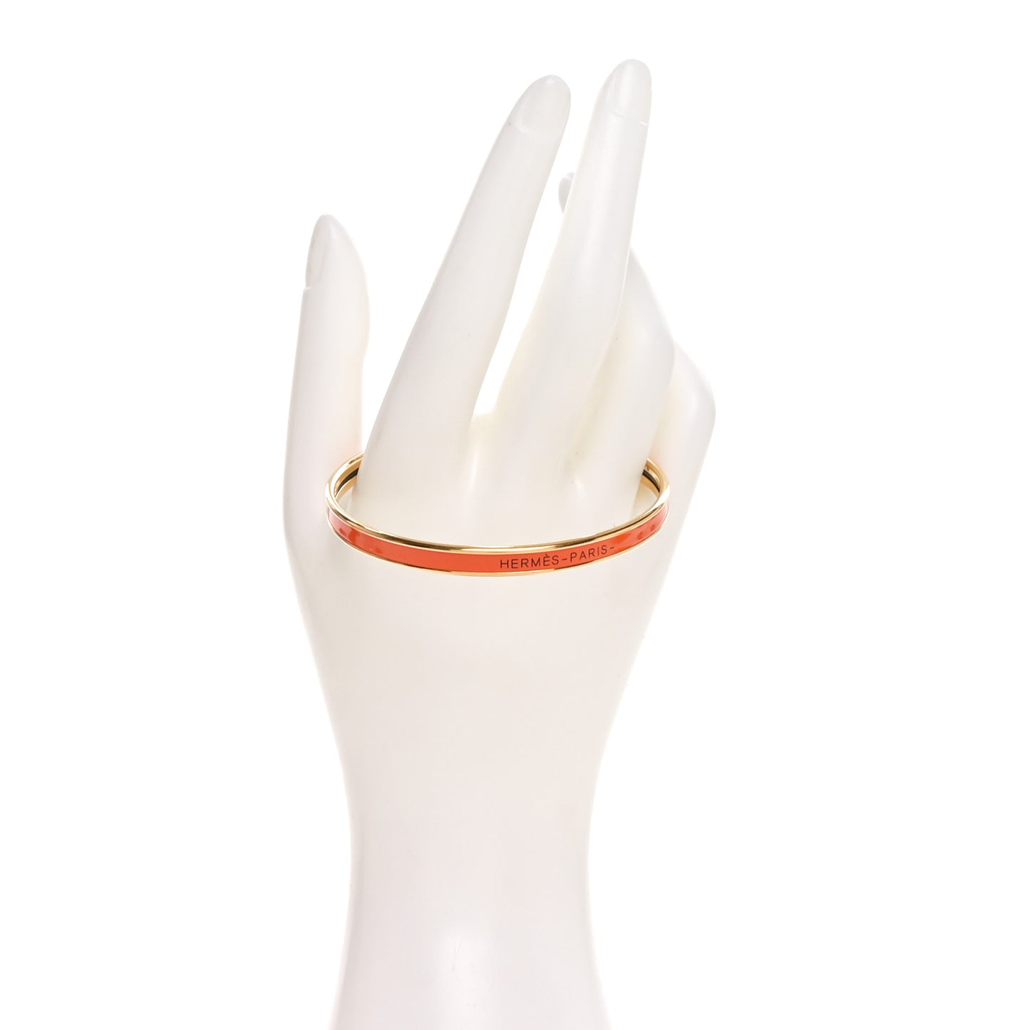 Enamel Printed Extra Narrow Uni Bracelet 65 Orange