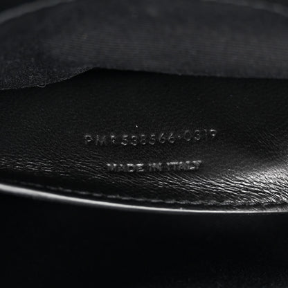 Saint Laurent Crinkled Calfskin Matelasse Monogram Baby Niki Chain Satchel Black 7 of 11