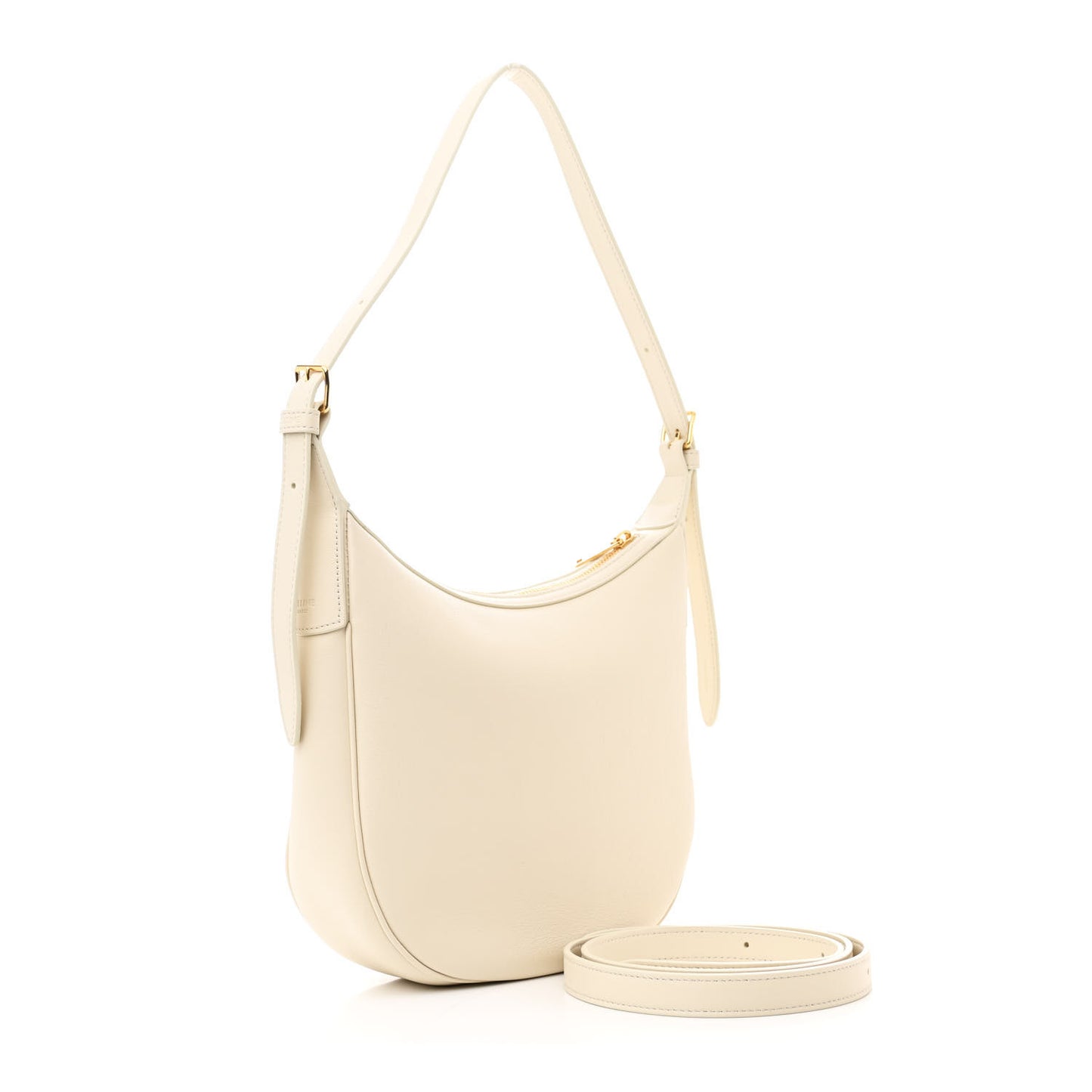 Supple Calfskin Cuir Triomphe Small Heloise Shoulder Bag White Cotton