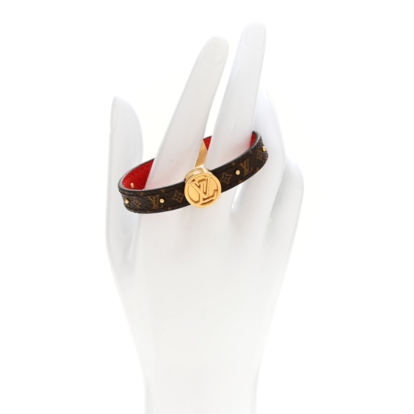 Monogram LV Circle Reversible Bracelet Rouge