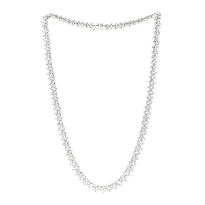 Tiffany Platinum Diamond Victoria Alternating Graduated Necklace 3 of 6