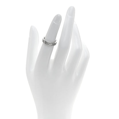 Cartier 18K White Gold Diamond 4mm LOVE Wedding Paved Band Ring 48 4.5 2 of 4