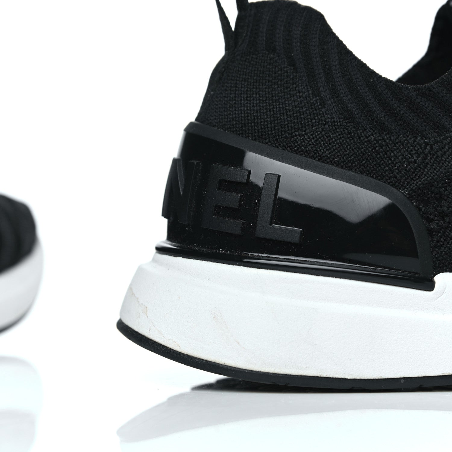 Chanel Fabric Logo Sneakers 38 Black 16 of 17
