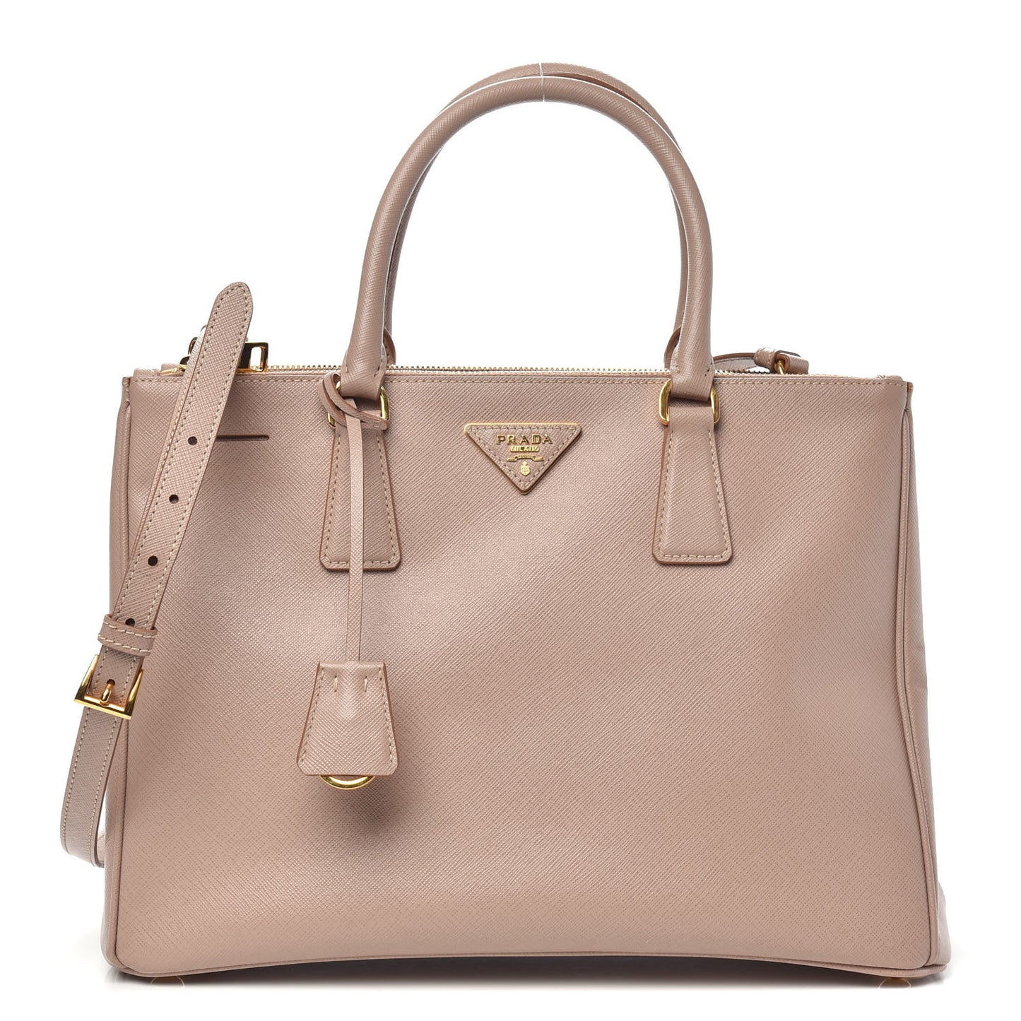 Saffiano Medium Galleria Double Zip Tote Cammeo