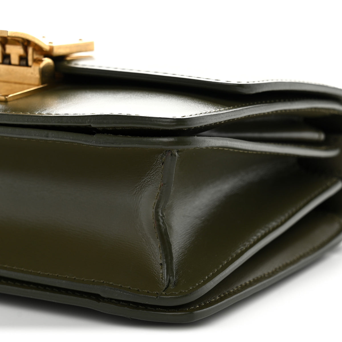 Box Calfskin Small Classic Box Flap Bag Army Green