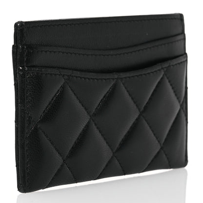 Chanel Lambskin Quilted Card Holder So Black 3 of 13