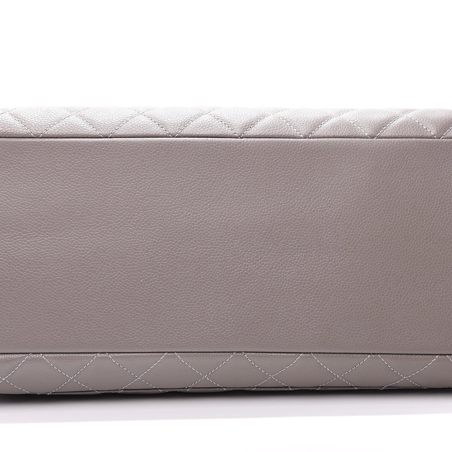 Caviar Quilted XL Grand Shopping Tote GST Light Grey