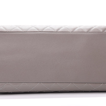 Chanel Caviar Quilted XL Grand Shopping Tote GST Light Grey 10 of 11