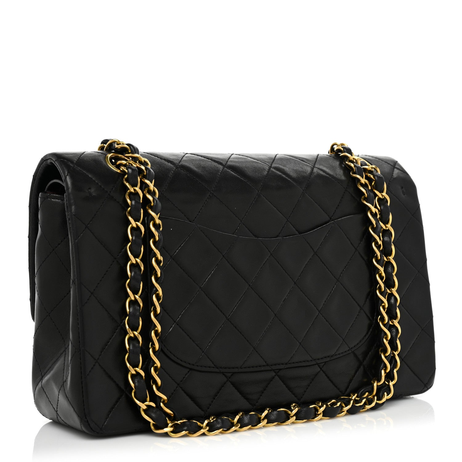 Chanel Lambskin Quilted Medium Double Flap Black 3 of 16