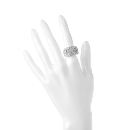Bulgari 18K White Gold Diamond Parentesi Revolution Ring 53 6.25 2 of 5
