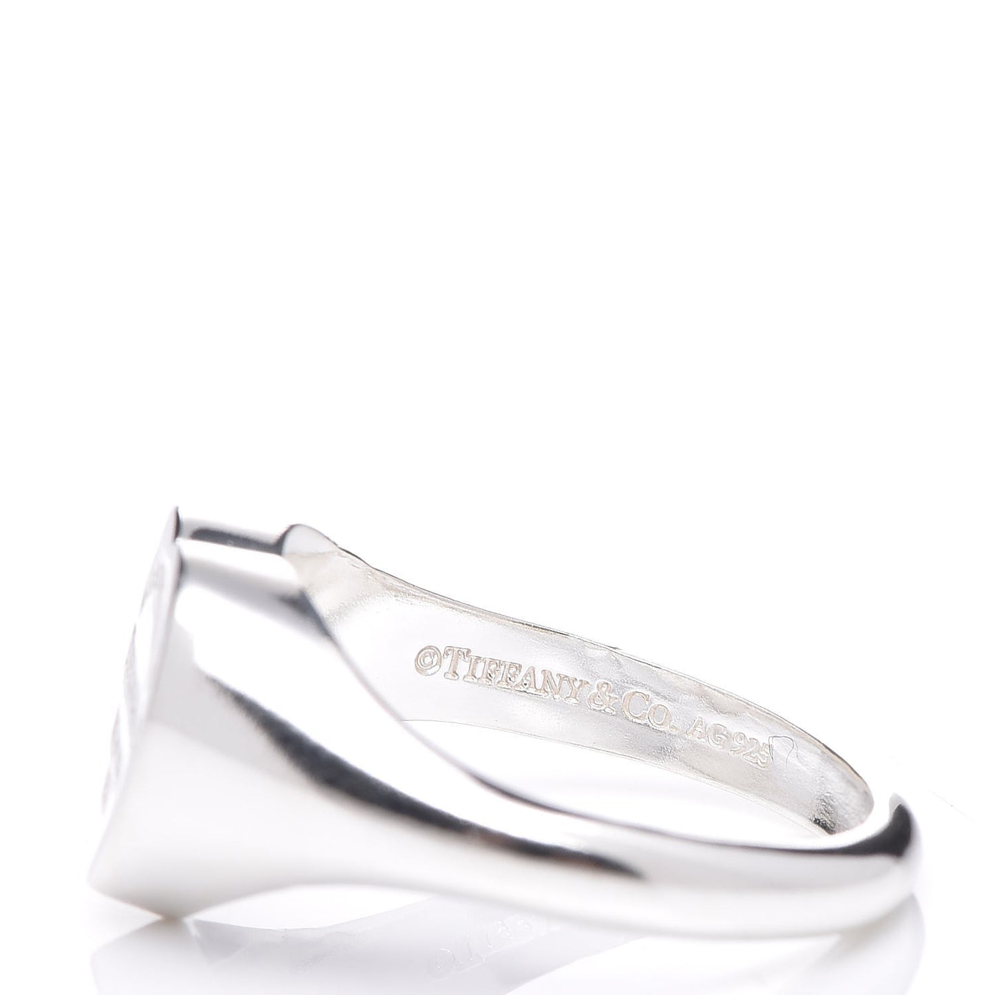 Sterling Silver Return to Tiffany Heart Signet Ring 53 6.25
