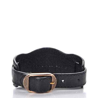 Balenciaga Agneau Arena Giant 12 Rose Gold Hardware Bracelet Black 3 of 5