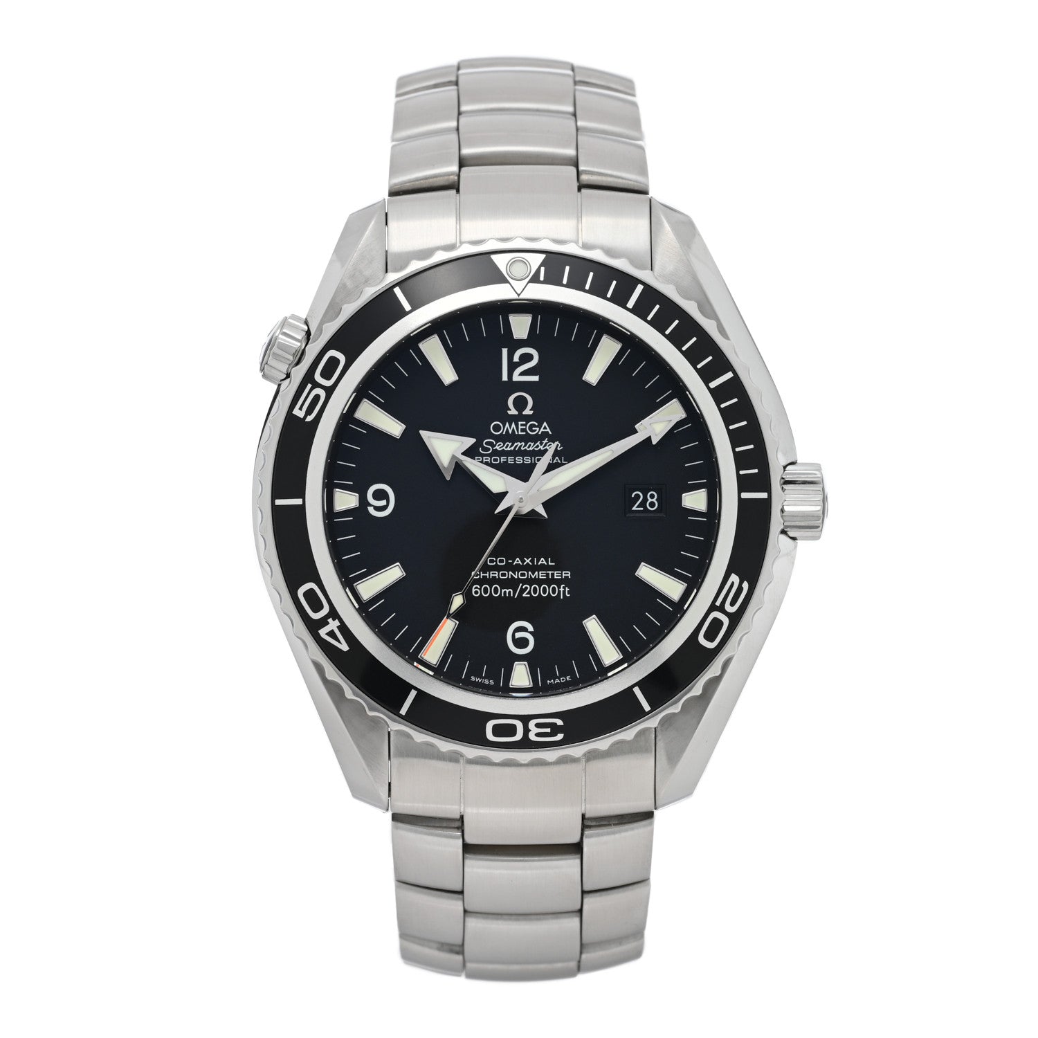 Omega Stainless Steel 45mm Seamaster Planet Ocean Automatic Watch Black 2200.50.00 1 of 5