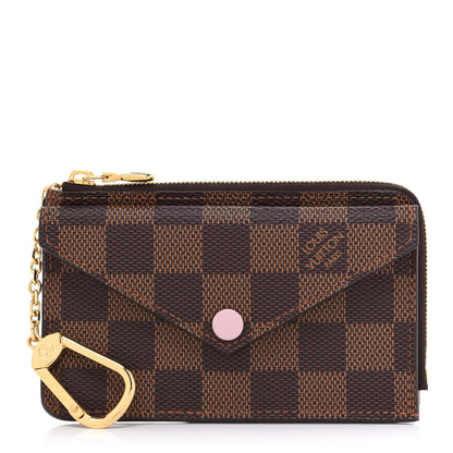 Louis Vuitton Damier Ebene Recto Verso Card Holder Rose Ballerine 1 of 8