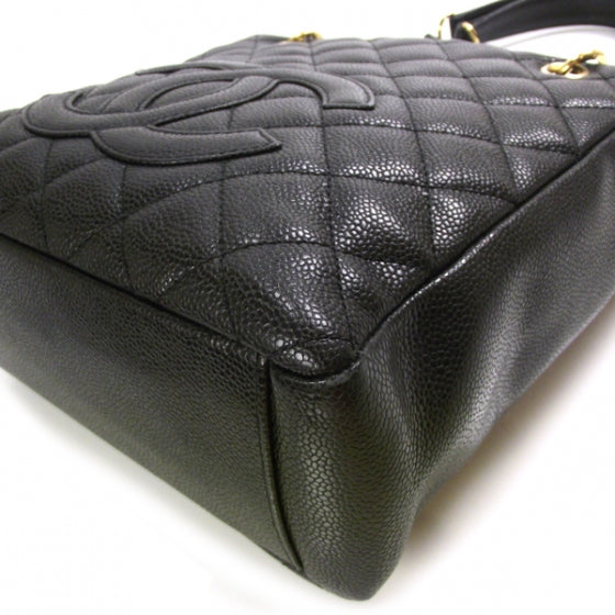 Caviar Petit Shopping Tote PST Black