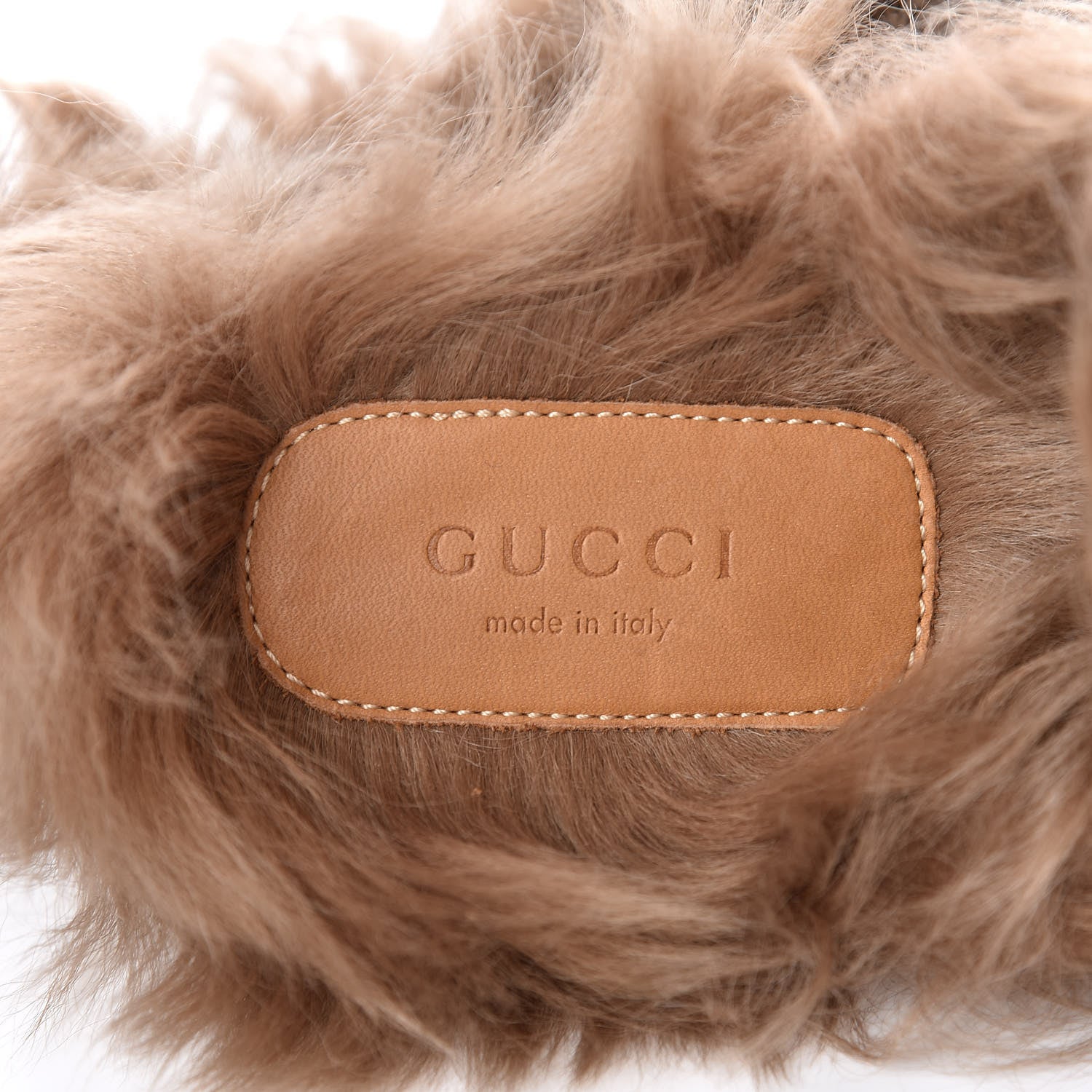 Gucci Velvet GG Monogram Fur Womens Princetown Slippers 36 Brown Black Natural 7 of 8