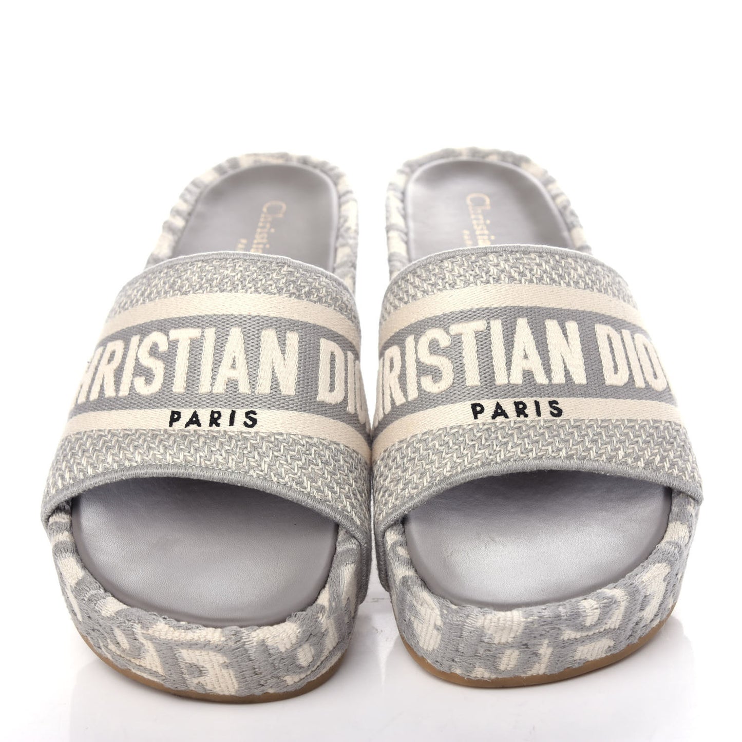 Oblique D-Way Platform Sandal 37 Grey Stone