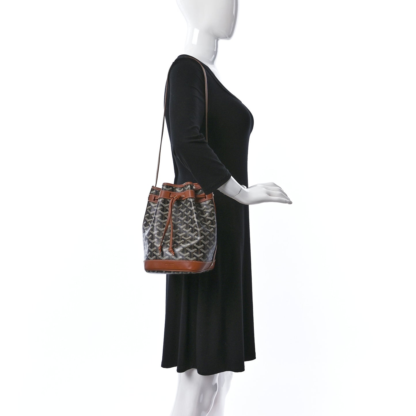 Goyardine Petit Flot Bucket Bag PM Black Gold
