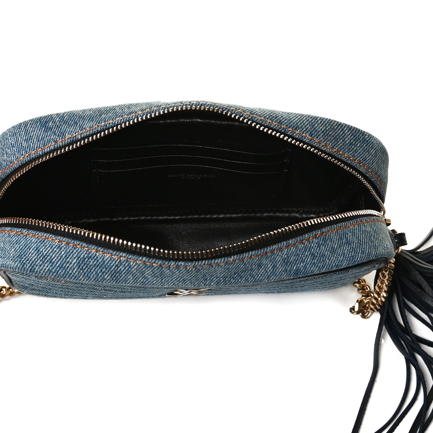 Saint Laurent Denim Matelasse Monogram Mini Lou Camera Bag California Blue 5 of 12