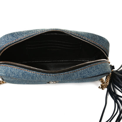 Saint Laurent Denim Matelasse Monogram Mini Lou Camera Bag California Blue 5 of 12