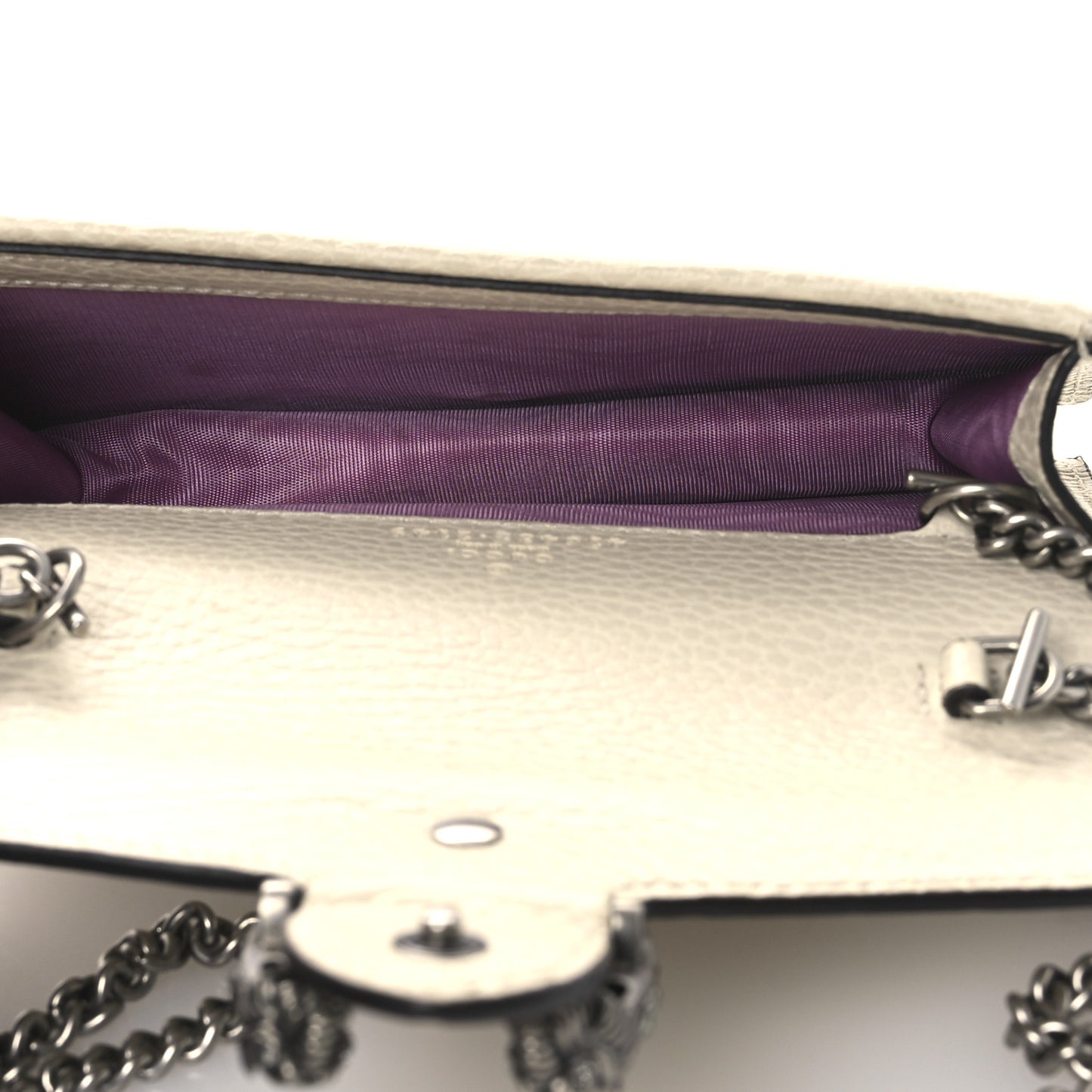 Dollar Calfskin Crystal Super Mini Dionysus Shoulder Bag Mystic White Black Diamond
