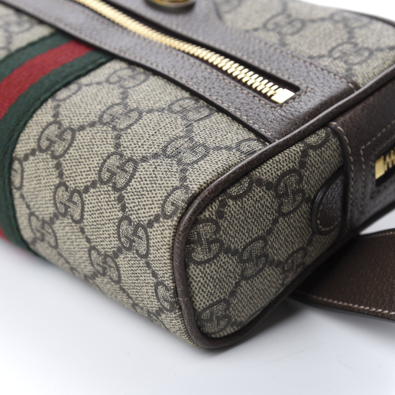Gucci GG Supreme Monogram Web Small Ophidia Belt Bag 95 38 Dark Brown 7 of 11