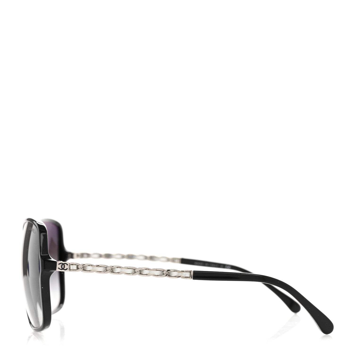 Chanel Lambskin Square Chain Sunglasses 5210-Q Black 3 of 9