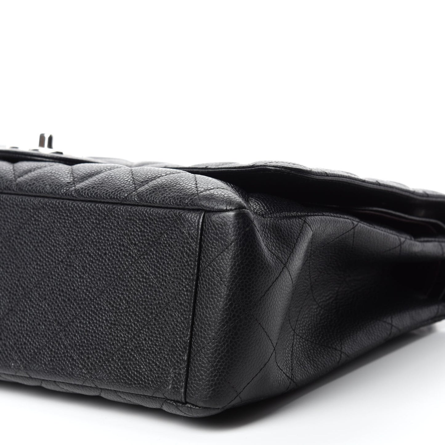 Caviar Quilted Maxi Double Flap Black