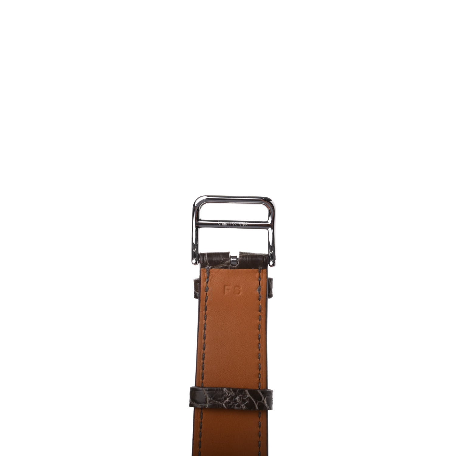 Hermes Shiny Alligator Heure H Hour Watch MM Strap Ebene 6 of 7