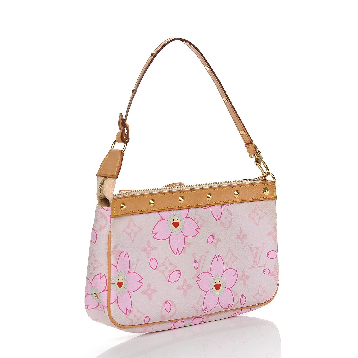 Louis Vuitton Monogram Cherry Blossom Pochette Accessories Pink 3 of 8