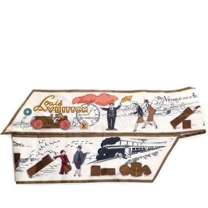 Louis Vuitton Silk LV Comics Bandeau Taupe 3 of 6