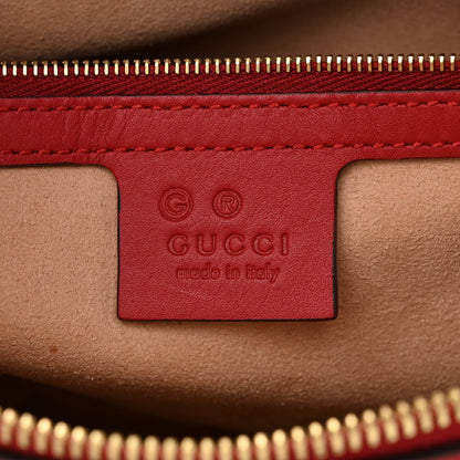 Gucci GG Supreme Monogram Blooms Small Boston Beige Blue Navy Hibiscus Red 6 of 10